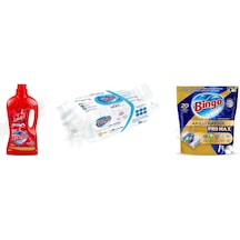 Bingo Yüzey Tem. Fresh 2.5 Lt + Yüzey Tem. Havlusu 96'lı + Tablet Pro 20'li 3'lü Set Diğer