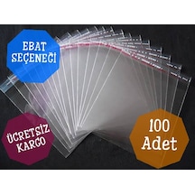 Şeffaf Bantlı Jelatin - Yapışkanlı Poşet -100 Adet 40 Cm X 60 Cm