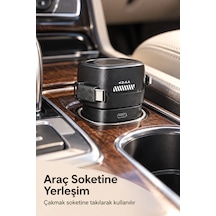 Kendinden Kablolu Hızlı Araç Şarj Cihazı Usb Ve Type C Çıkışlı
