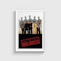 The Usual Suspects 1995 Film Posteri Tablo Çerçeveli Poster Duvar Dekorasyonu Beyaz Çerçeveli Tablo Dn11d416beyaz