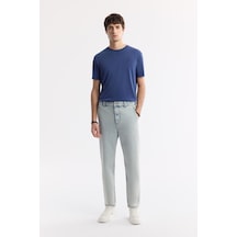 Avva Erkek Mavi Klasik Bel %100 Pamuk Eskitme Yıkamalı Oslo Carrot Fit Jean Pantolon A51y3550