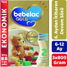 Bebelac Gold 2 Çocuk Devam Sütü 800 Gr 3'lü Paket