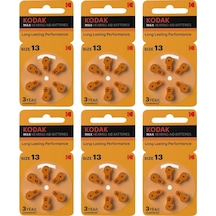 PR 48 13 İşitme Cihaz Pili 6'lı 6 Paket Kodak PR48 Kulak Cihazı P