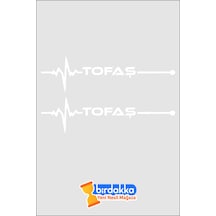 Tofaş Nabız Sticker Beyaz 30 8 Cm