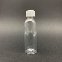 50 Cc Uzun Plastik Şişe - Beyaz Kapaklı- 50ml Kapaklı Pet Şişe-