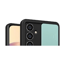 Samsung Uyumlu Galaxy A15 4g Kılıf Pars Lens Yüzüklü Silikon - Yeşil 0.2M-Çok Renkli