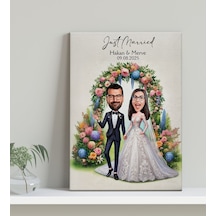 Bk Gift Kişiye Özel Evleniyoruz Karikatürlü Kanvas Tablo-1 30x50 , Sevgiliye Hediye, Sevgililer Günü Hediyesi Kobitmeyencom33775 Bk Gift