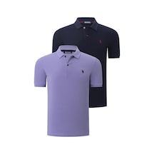 İkili Set T8561 Dewberry Erkek Tshırt-lacivert-lila
