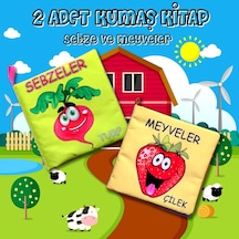 2 Kitap Tox Meyveler Ve Sebzeler Kumaş Sessiz Kitap T113 T049 - B