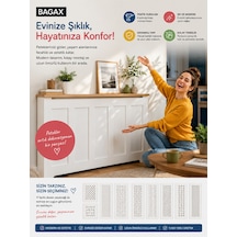 Dekoratif Petek Dolabı Kalorifer Peteği Kapatma Ünitesi Modern Tasarım İç Ölçü 96 Cm Dış Ölçü 100 Cm Petek 96 Beyaz D4