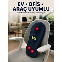 Ers Isıtmalı Bel Masaj Minderi Ev Ofis Araç Uyumlu Titreşimli Destek