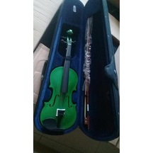 Paganini Yeşil Renk 4/4 Tam Boy Keman--Kılıf-Yay-Reçine Ful Set