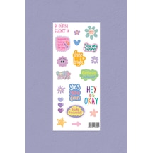 M51 Motivasyon Cümleleri İngilizce Sticker Seti Çok Renkli
