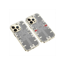 Apple iPhone Uyumlu 13 Pro Kılıf Mekanik Bumper Kapak - Gold Bzsxx00 1