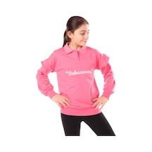 Toontoy Kız Çocuk Nakışlı Sweatshirt Fuşya