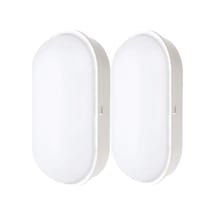 Su Geçirmez 20w Beyaz Kasa Gün Işık 4200k Bahçe Teras Banyo İç Dış Mekan Led Işık 2000lm 2 Adet