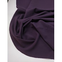 Patlıcan Moru Renkte Krep Kumaş En: 140 Cm-10621 Mor