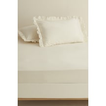 Karaca Home Basic %100 Pamuk Tek Kişilik Düz Çarşaf Ekru