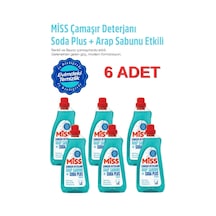 Sıvı Çamaşır Deterjanı Arap Sabunu Ve Soda Etkili 1500 Ml X 6 Adet Diğer