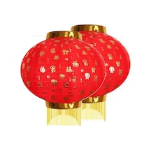 Tenfowee Kırmızı Yuvarlak Saten Fenerler, Yağmurlu Ve Güneşli Dayanıklı, 10 İnç 2 Adet , Antik Kasabalar, Restoranlar Dekorasyonu Kırmızı