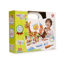 Eğitici Matkap Seti-hayvanlar 3d Stem 4 Adet
