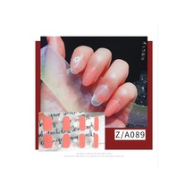 Tırnak Sticker Seti Pembe Çiçek Desenli Nail Art Za089 14'lü