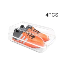 Cbtx 4pcs Ev Dolap Rafı İçin Sert Plastik Ayakkabı Saklama S Beyaz