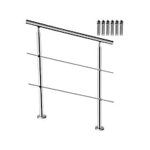 ALÜMİNYUM MERDİVEN TUTUNMA BARI BALKON KORKULUK HAVUZ KORKULUK (300 cm)
