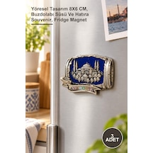 3 Adet Ayasofya Magnet Yöresel Tasarım 8x6 Cm, Buzdolabı Süsü Ve Hatıra Souvenir, Fridge Magnet