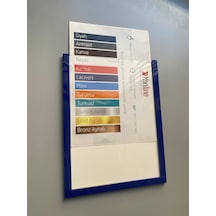 4 Adet A4 Lacivert Belge Sertifika Çerçevesi Föylük