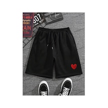 Tarzsokak Y2k Unisex Yaz Şort Bermuda Harajuka Anime Retro Kod-11486 Siyah