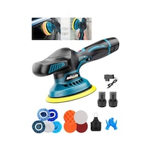 Pro Müller 58 V 10 Ah Orbital Çift Akülü 6 Kademe Devir Ayarlı Pasta Cila Polisaj Ve Zımpara Makinesi