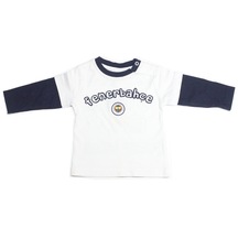 Bebek Fenerbahçe Orjinal Lisanslı Uzun Kol Beyaz Sweatshirt