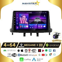 Megane 3 Kablosuz Carplay 4+64 Gb Android 13 Navigasyon Multimed