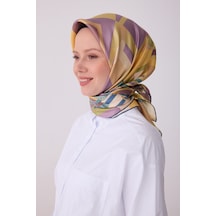 Belli Obje Desen İpek Twill Eşarp - 2026 İlkbahar-yaz T 4300 Gül Kurusu