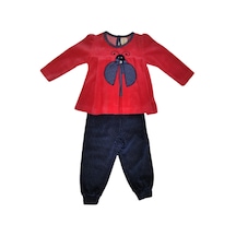Deco Kids Wear Kız Bebek Alt Üst Takım Kırmızı Uğur Böcekli Kırmızı