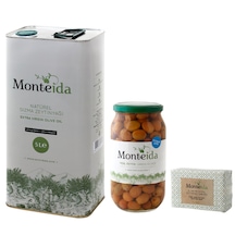 Monteida Soğuk Sıkım Zeytinyağı 5 L + Monteida Çizik Zeytin 1 KG + Monteida Zeytinyağı Sabunu 150 G