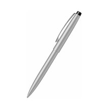 Basmalı Tükenmez Kalem Mavi Mürekkepli 1 Adet Metal Klipsli 1.00 Mm Scrikss Sitriks Üstten Basmalı Kalem Tükenmez Gümüş