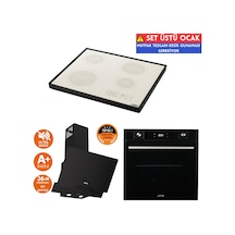 Afm Tech Ve Ferre A4 Sessiz Vitro Elektrikli Siyah D063-SA + FC-07 + FM7700 Ankastre Set