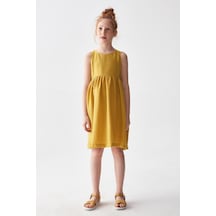 Kız Elbise 24ynk76306 Hardal