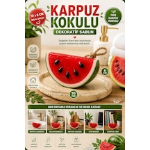 Karpuz Dekoratif Kokulu Sabun Banyo Salon Ofis Dekoru Ortam Kokusu Dekoratif Obje 10x6 Cm Yaz Teması Akdeniz