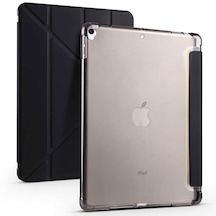 iPad Uyumlu Pro 10.5 Uyumlu 7.Nesil Kılıf Silikon Kalem Bölmeli Standlı U