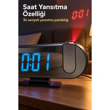 Projeksiyonlu Dijital Masa Saati Alarm Ve Sıcaklık Göstergeli Çok Renkli