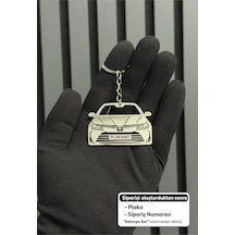 Kişiye Özel Toyota Corolla Paslanmaz Çelik Anahtarlık