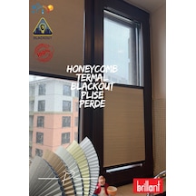 Brillant Marka Honeycomb Plise Perde Termal Ve Blackout Özelliği Çok Renkli