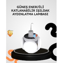 Güneş Enerjili Katlanabilir 5 Kanatlı Solar Bahçe Lambası