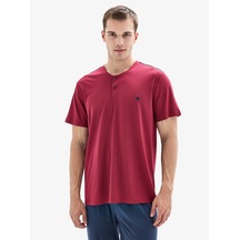 Erkek 3lü Pijama Takımı 40878 - Bordo Bordo