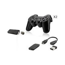 Retro Oyun Stick Hdmi Çift Gamepad Seti 2.4g Kablosuz - Siyah Hd327 Evimdeyokyok