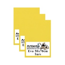 Sarı Eva 50x70 Cm 3 Adet Eva Süngeri Okul Kreş Anasınıfı Elişi Etkinlikleri