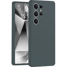 Newface Samsung Galaxy S25 Ultra Kılıf Nano İçi Kadife Silikon - Koyu Yeşil